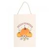 Autumn Days Hello Pumpkin Hanging Sign