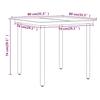 3 Piece Outdoor Dining Set with Cushions Brown