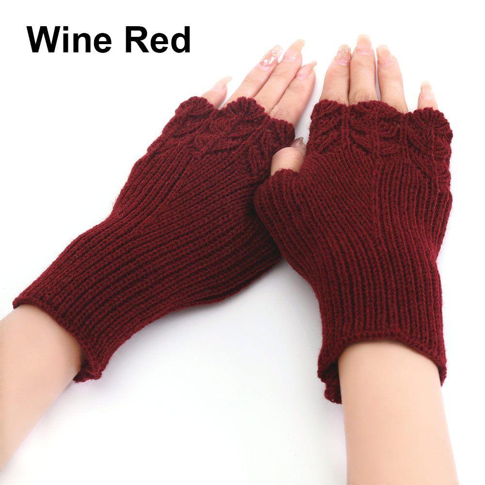 Зимние эластичные мягкие митенки без пальцев, вязаные перчатки, толстые теплые гетры