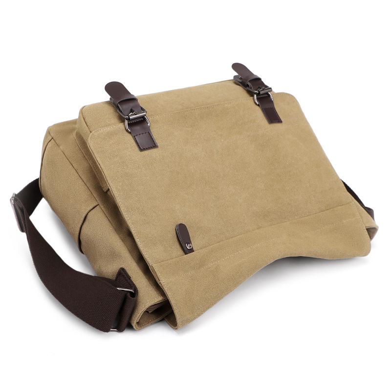 Мужская универсальная холщовая сумка через плечо - Модная, практичная, большой вместимости для бизнеса и уличных трендов