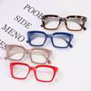 Oversized Square Reading Glasses Men Women Large Frame Presbyopia Eyewear HD Lens Diopter 0 To +4 0 Portable