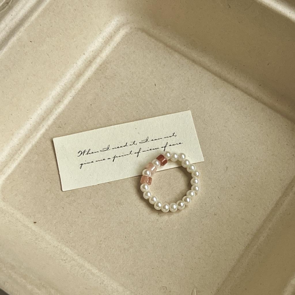 Цветное хрустальное кольцо с бисером, нишевый дизайн, чувство высокого класса, кольцо на палец, темперамент легкой роскоши, универсальные кольца-аксессуары