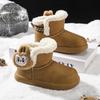 Labubu Этнический стиль Зимние Снежные Ботинки для Мальчиков и Девочек, Сделаны из Большого Хлопка и Плюшевой Изоляции Обувь