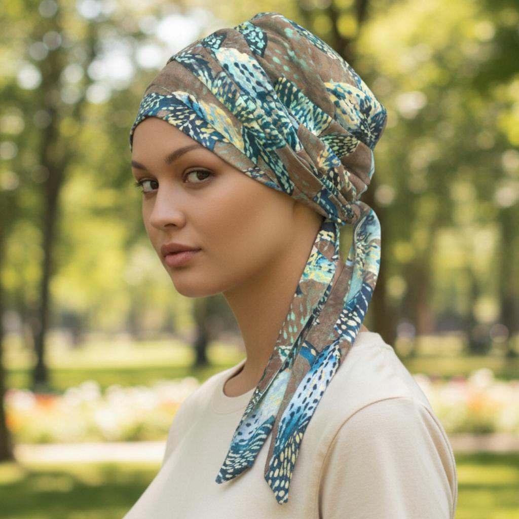 Turban Damski Benay Wek-455 Stylowa Chusta Wiązana Także Po Chemioterapii