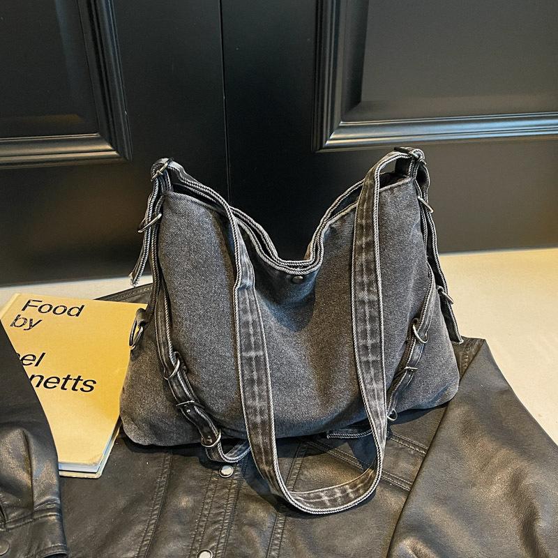 Женская сумка для мамы из денима, большая вместимость, стильная сумка через плечо для женщин
