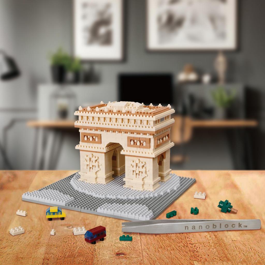 Kawada nanoblock World Famous Arc de Triomphe Deluxe Edition Advanced Hobby Series Building Kit – – L'Etoile
