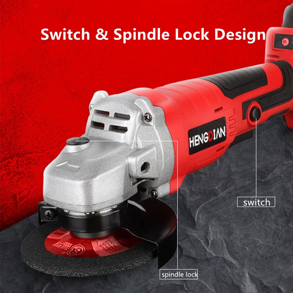 Угловая шлифовальная машина 125 мм, 21 В, аккумуляторная, бесщеточная электрическая угловая шлифовальная машина