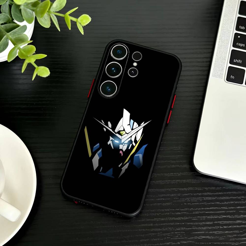 Чехол для телефона Gundam Anime для Samsung S26, S25, S24, S23, S22, S21, S20, Ultra, Plus, FE Черный Мягкий Чехол