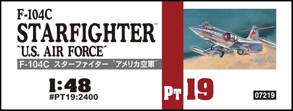 Hasegawa Масштабная пластиковая модель истребителя ВВС США Starfighter PT19 1/48 F-104C