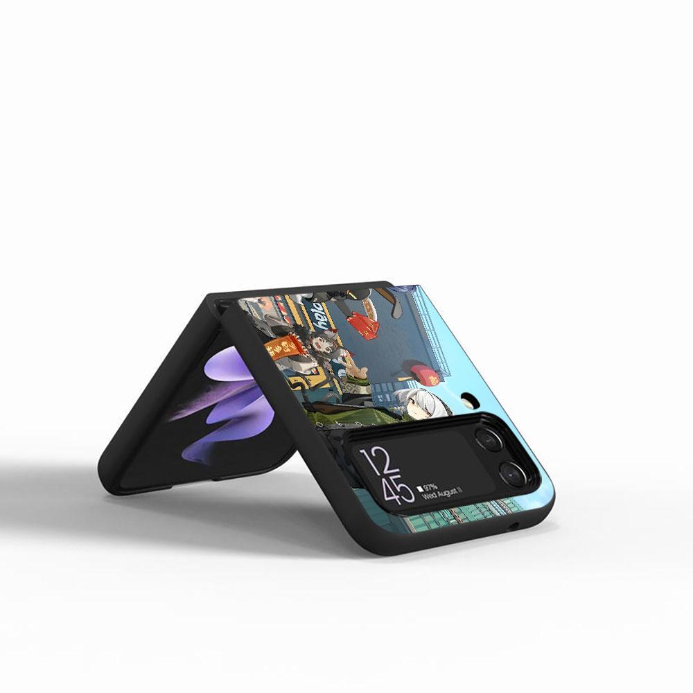 Чехол Nicole Demara Zenless Zone Zero для Samsung Galaxy Z Flip4 Flip3 5G Жесткий ПК Чехол для Мобильного Телефона Z Flip 4 3 Черный Coque Zflip4
