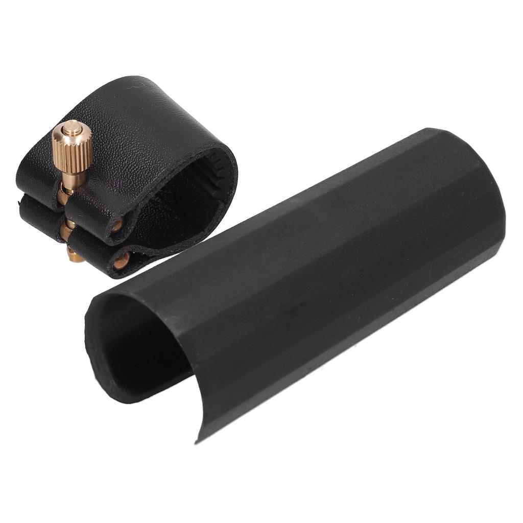 Лигатурная застежка из прочной компактной искусственной кожи с пластиковым колпачком для альт-саксофона-кларнета