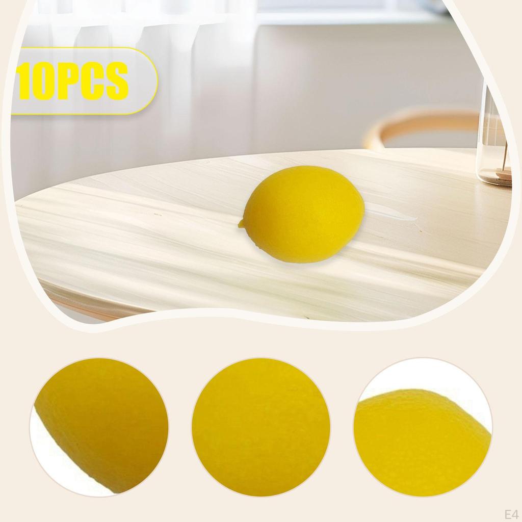 10 Миниатюрных искусственных лимонов, Лимонный декор, Фруктовое украшение для фотографии, Гирлянда.