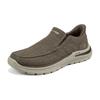 Skechers Повседневные дышащие низкие кеды из канваса для образа жизни Мужские кроссовки Коричневые 205490-BRN