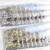 1440pcs/bag SS3-SS16 Crystal AB Clear Nail Rhinestones Non Hotfix Flat Back Stones DIY Strass Nail Art Decoration Accessories