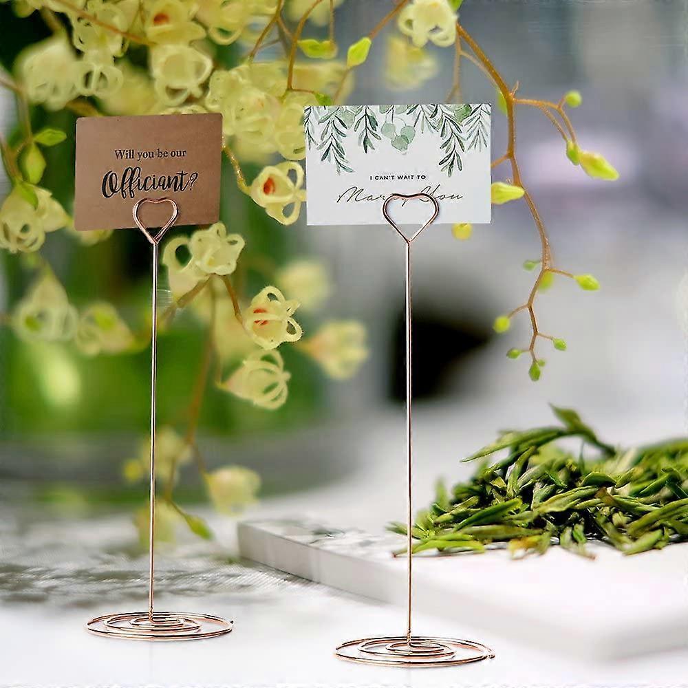 10pcs 8.6" Tall Place Card Holders Table Number Stand Table Card Holders Table Picture Holder Wire Photo Holder