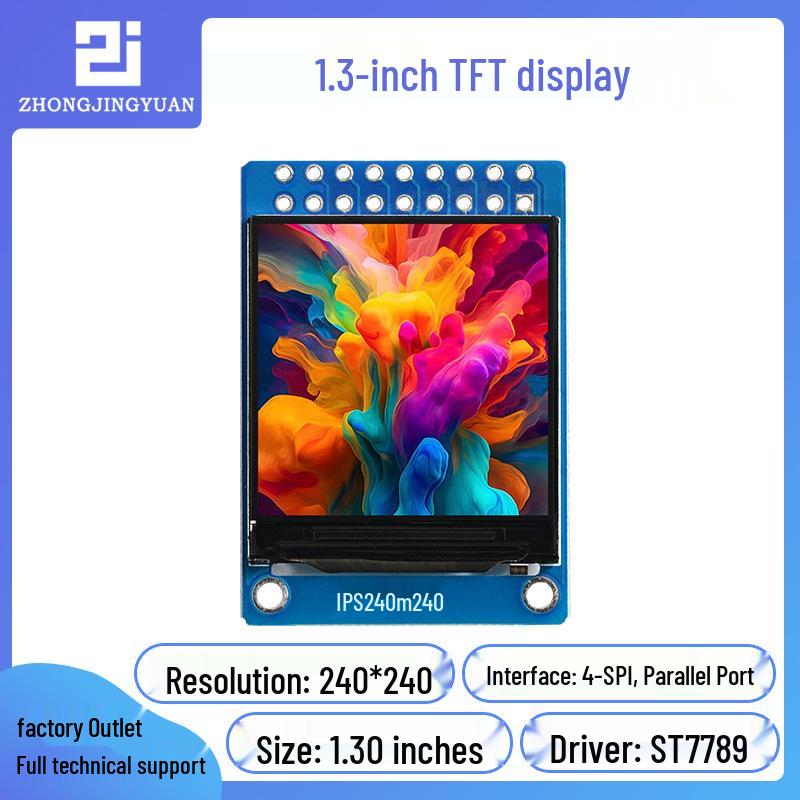 1,3-дюймовый HD IPS-дисплей, 240x240 TFT LCD, ST7789 с библиотекой шрифтов