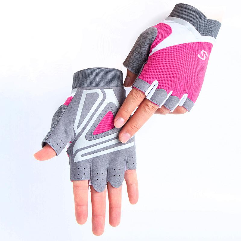 Фитнес-перчатки для женщин с полупальцами, против мозолей, для велоспорта, упражнений, йоги, дышащие, нескользящие, износостойкие, с защитой от солнца, парные, спортивные, велосипедные