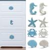 1PC Marine Style Home Decor Sea Horse/Crab/Shell/Starfish Blue/White Single Hole