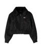 Peace Maker [2Type] Suede Mustang Padded Blouson (Black)