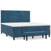 3137741 vidaXL Divan Bed and Mattress Dark Blue 180x200cm Velvet