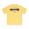 Wassup American Letter T-Shirt Short-Sleeved Men's Summer 2025 New Trendy Tee Couple Round Neck T-Shirt Top