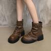 Британский стиль короткие ботинки 2025 весна и осень новые корейская версия ins трендовый дизайн уличные универсальные модные пуш короткие ботинки