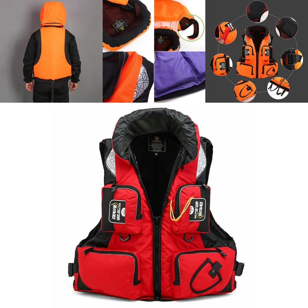 Buoyancy Adult Life Jacket With Detachable Neckline For Sailing And Kayak Safety**