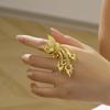 Кольцо «Крыло феникса», античный стиль, позолоченное, изысканный дизайн, ретро, свадебное украшение, женское ювелирное изделие