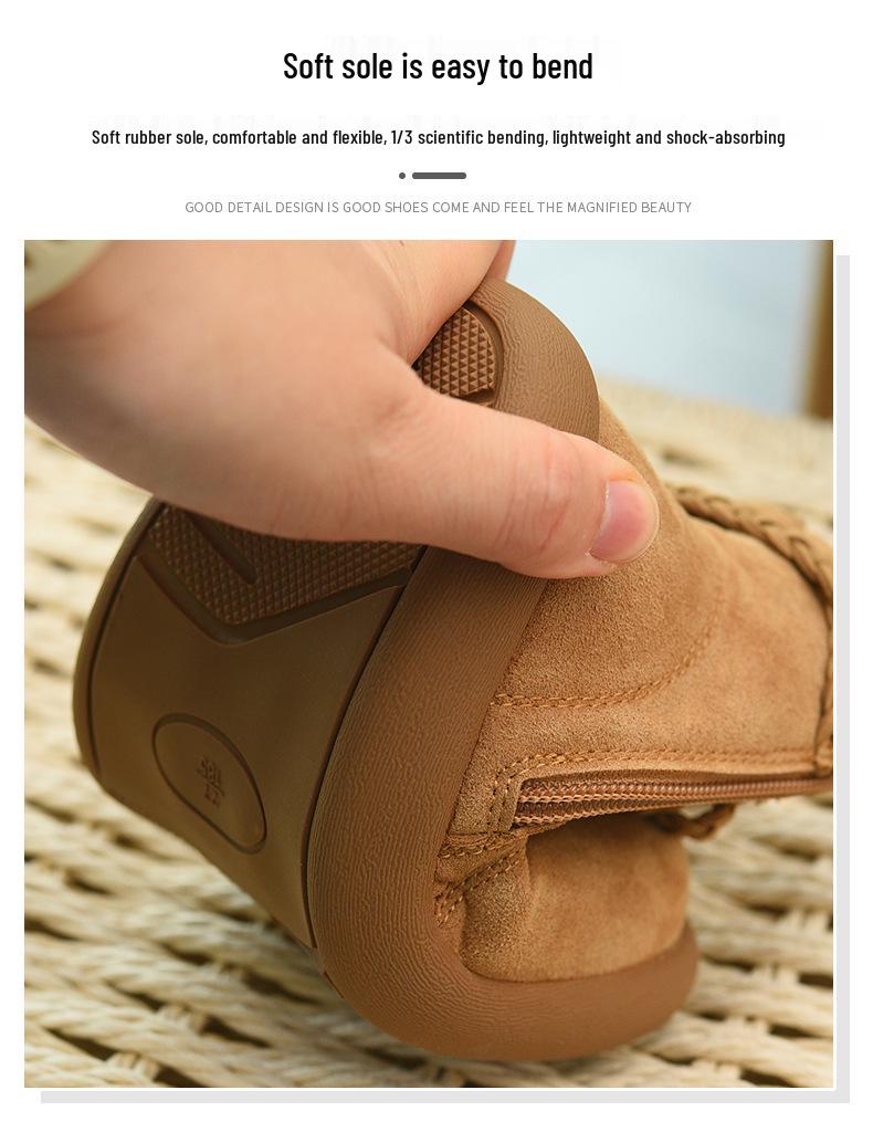 Кожаные ботинки на флисовой подкладке для девочек - Теплые, модные ботинки Martin Зима 2025