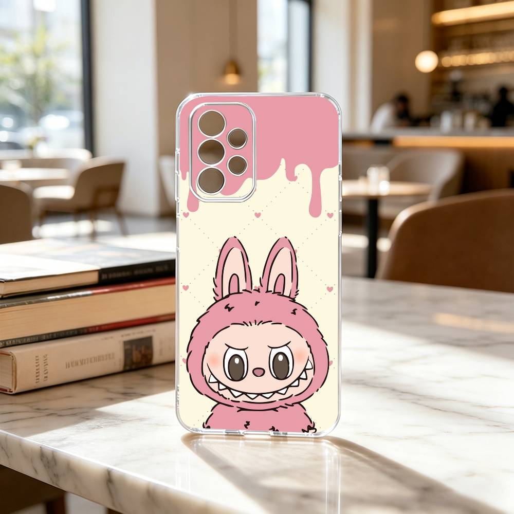 Hot Cartoon L-Labubus Gift Phone Case For Samsung S25,S24,S21,S22,S23,S30,Ultra,S20,Plus,Fe Transparent Cover