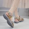 2024 Summer Shoes Women Sandals Holiday Flat Fashion Ladies Sandals Soft Comfortable Plus Size 42 D087