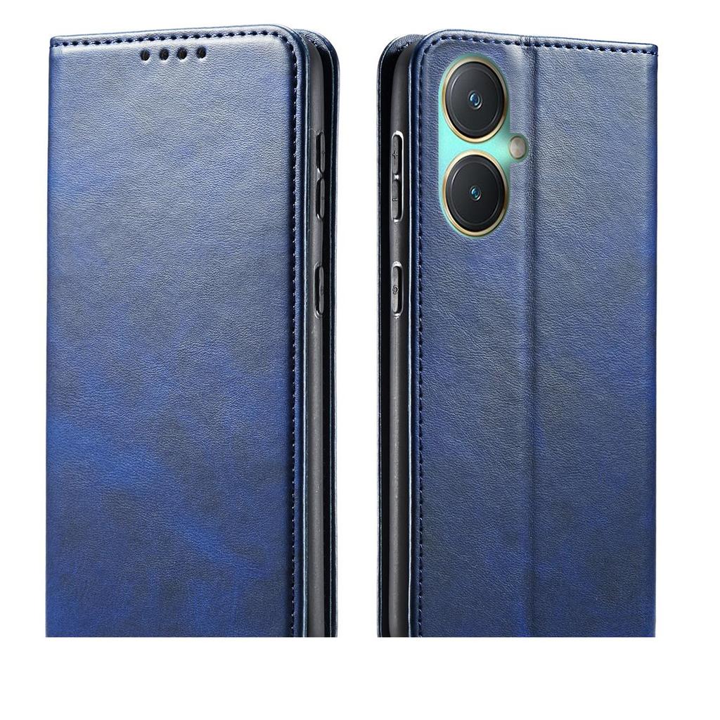 Премиальный чехол-кошелек из ПУ-кожи для Vivo Y27 4G с магнитной застежкой и подставкой