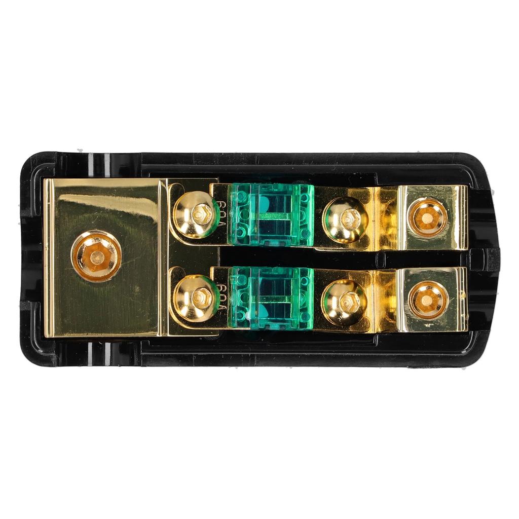 1 In 2 Out 0 4 AWG To 4 8 AWG Audio Power Fuse Holder Box with Transparent Cover for Car Truck Boat RV