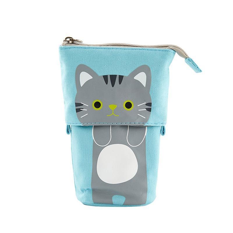 Cute Standing Pencil Case Pen Holder for Kids Pop up Stand up Bubble Tea Pen Organizer Kawaii Stationary for Christmas