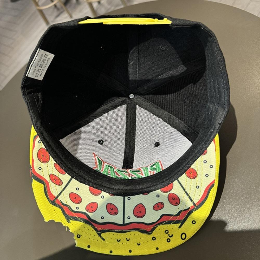 Высококачественные повседневные хип-хоп кепки Вышивка ПИЦЦА Регулируемая солнцезащитная шляпа Дышащие снепбэк кепки Унисекс