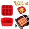 Подложки для фритюрницы, силиконовая корзина, квадратный противень для духовки для равномерного нагрева, термостойкие формы для тортов для творческой кулинарии