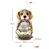 Solar Statue Decoration Cute Dog Animal Outdoor Garden Light Garden Resin Garden Decoration