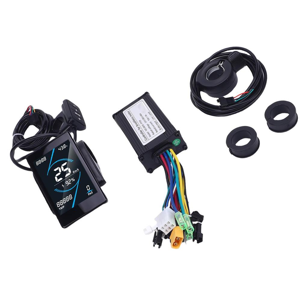 Electric Bike Controller Kit 15A 3 Mode Sine Controller T5S LCD Display Panel 130X Thumb Throttle Fo