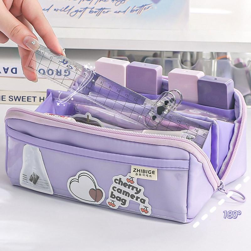 Colorful Large Capacity Pencil Case, Pencil Pouch, Pencil Bag, Pen Case, Pen Pouch, Pen Bag, Pencil Pouches, Pencil Bags, Green Pencil Case