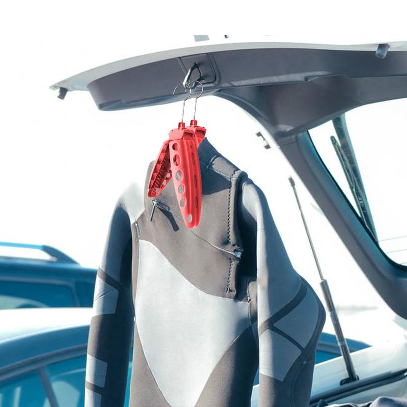 Wetsuit Hanger Diving Rack Drysuit Dive Boots Shoes Hanger Multi-Purpose Wetsuit Hanger Foldable Surfing Suit Hangers