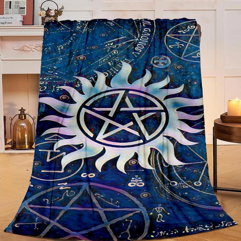 1PC Natural Symbolism Flannel Blanket Gift, Suitable for Both Men And Women, Soft Ideal for Beds And Sofa, Birthday Or Christmas Gift