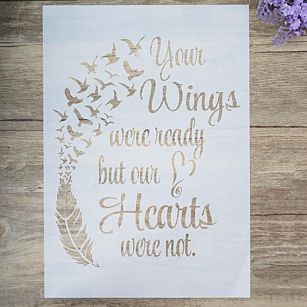 A4 Size Decorative Letter Stencil Template Painting Stencils for DIY Crafts Scrabooking Painting On Wood,Canvas,Floor,Wall and Tile