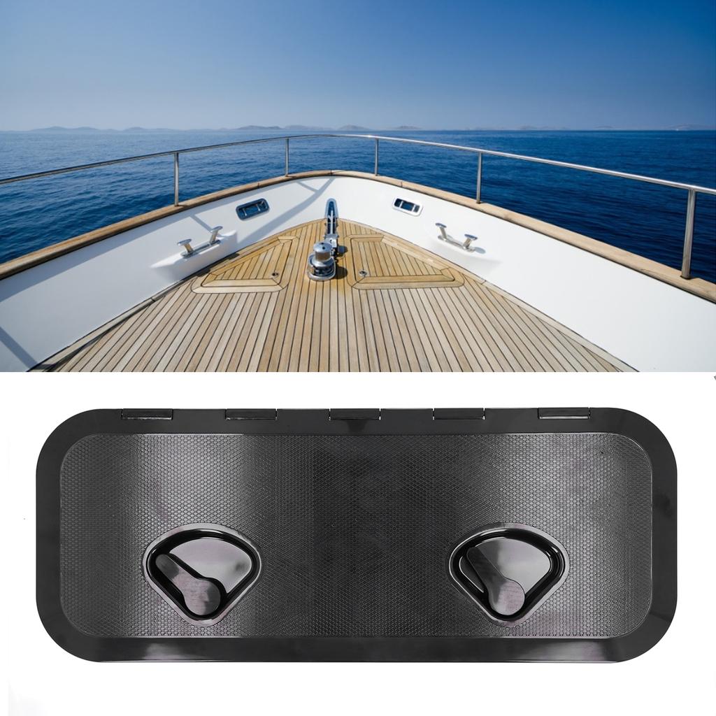 Deck Access   Inspection Cover 180 degrees  Hinged Lid Anti UV with Lock for Marine Boat 24 x 9.5in(White )