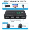 2-портовый USB/HDMI KVM-переключатель для совместного использования клавиатуры, мыши, принтера и монитора