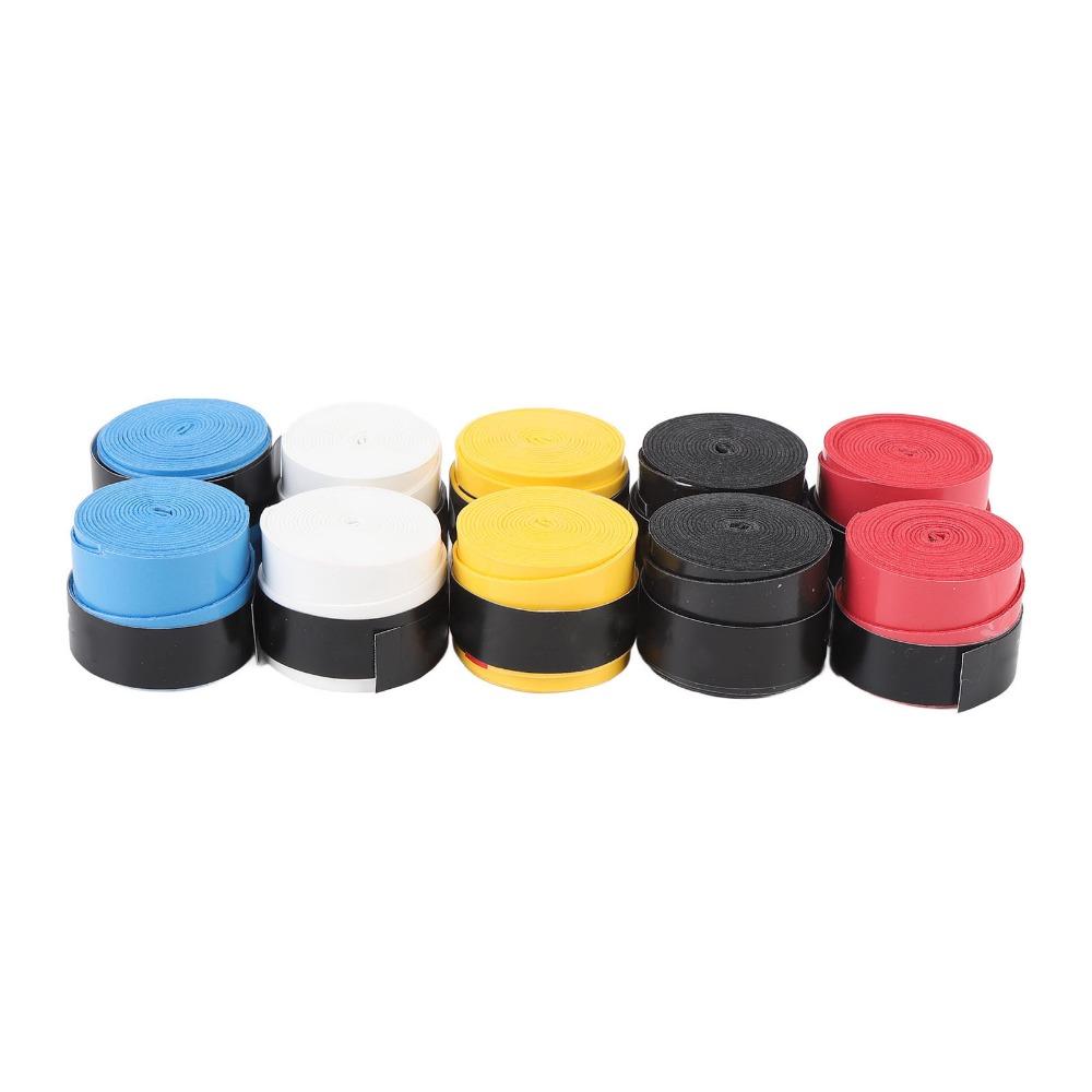 10pcs PU Material Handle Wrap 110cm Length Sports Grip Tape Convenient Racquet Overgrip For Sports