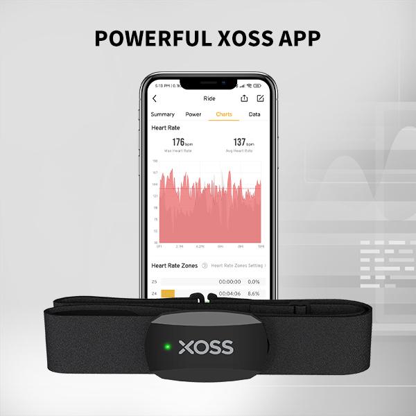 XOSS X2 Нагрудный ремень Монитор сердечного ритма для езды на велосипеде, бега, пеших прогулок, Bluetooth ANT+ Беспроводной датчик здоровья и фитнеса для умного велосипеда