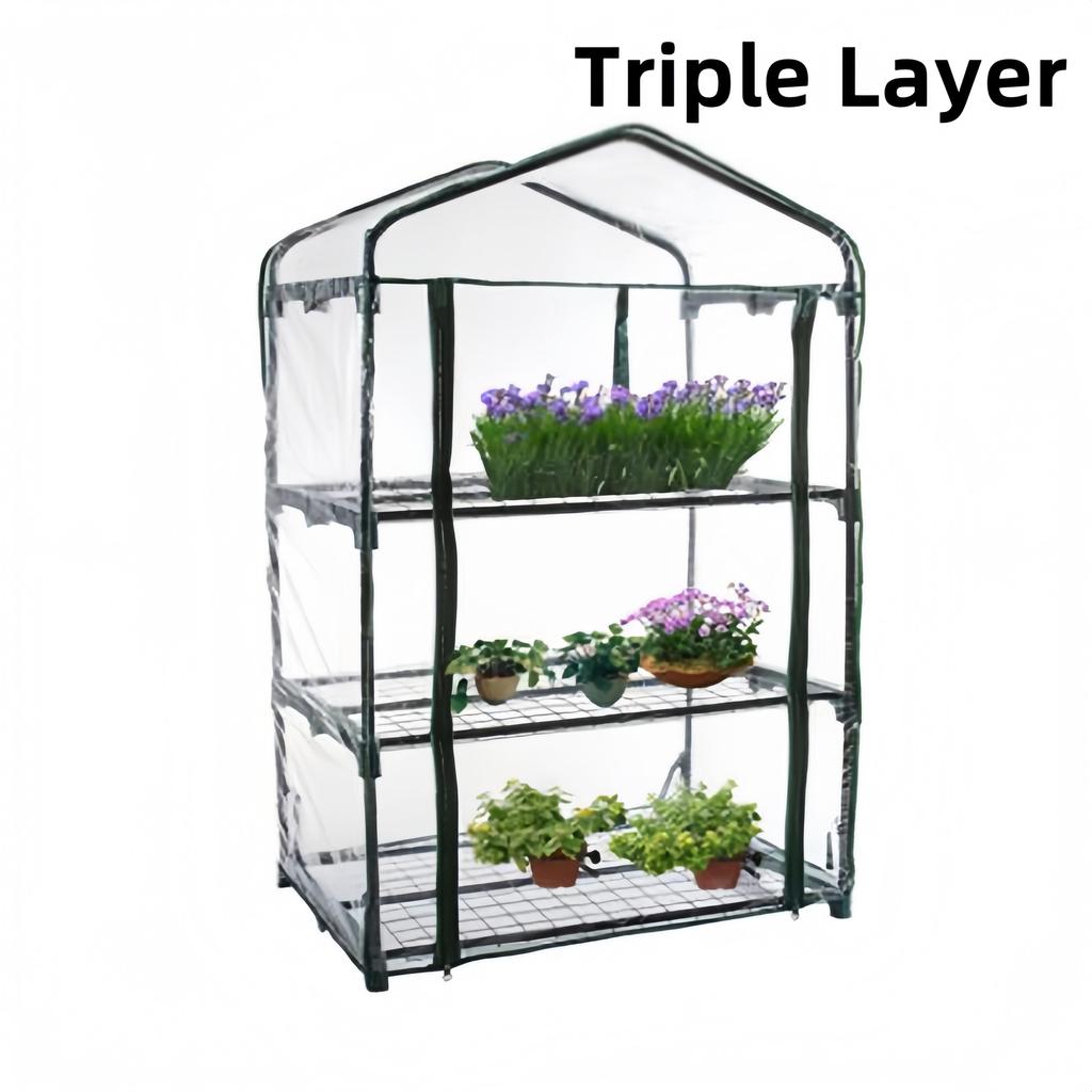 Чехол для теплицы Цветы Растения Теплый для улицы Внутреннее ПВХ тепличное покрытие с застежкой-молнией Без полки для сада