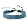 Stretch Denim Woven Bracelet Simple Star Denim Woven Bracelet New Adjustable Webbing Bracelet