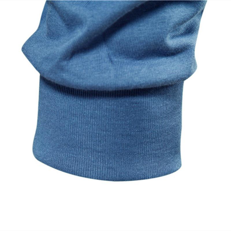 Autumn Trendy Long-Sleeved New European Size Men'S Solid Color Long-Sleeved Top High Street Men'S Hong Kong Style With Pure Cotton T-Shirt