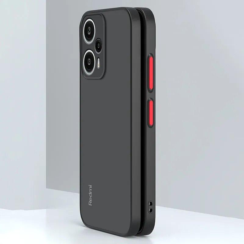 Гибридный жесткий чехол для ПК Xiaomi Redmi Note 13 12 Turbo 11 11S 10 10S 9 9S Pro 10A 10C 9A 9C Armor Matte Silicone Soft Back Cover